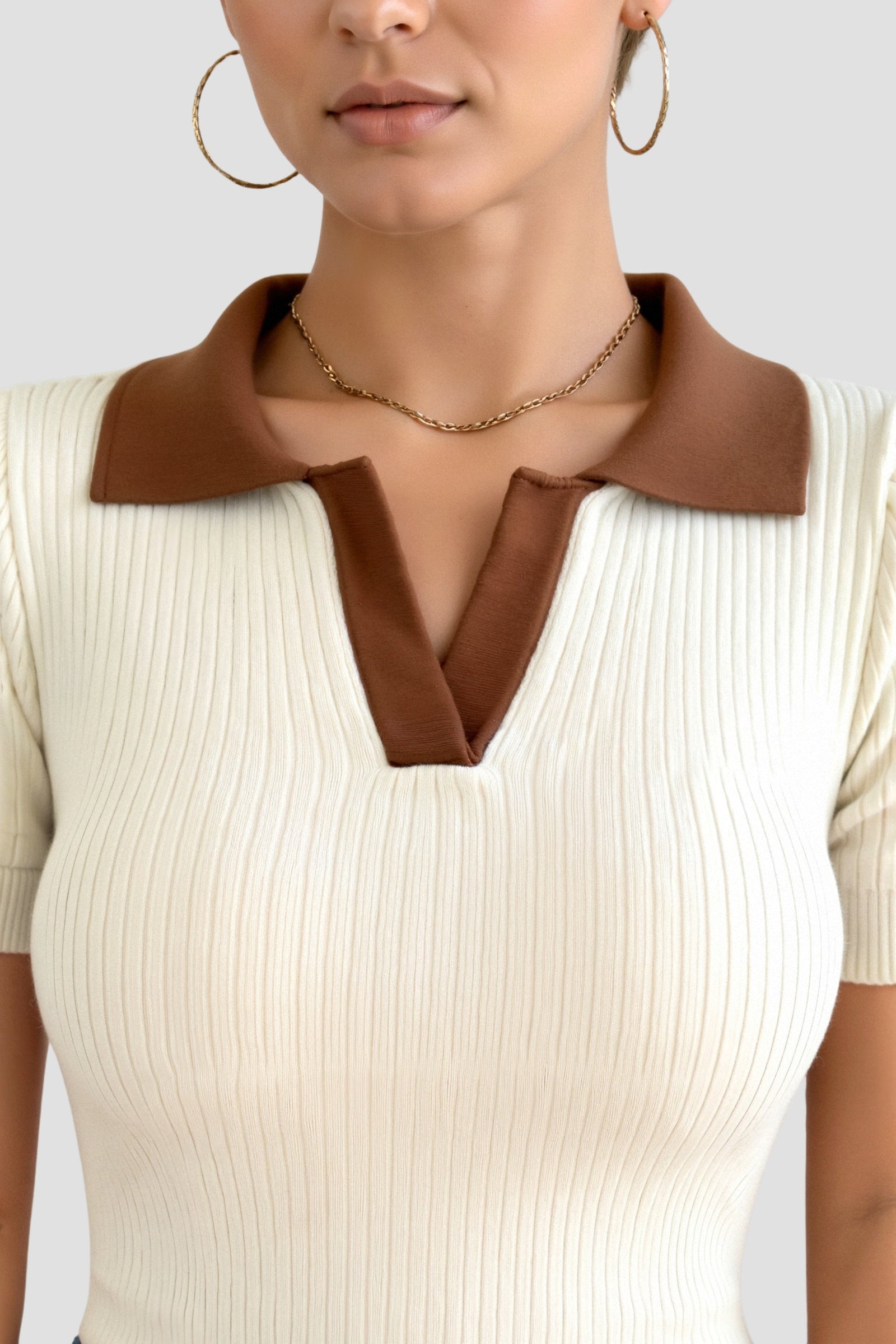 Dames Polo Kleurblok Met Gekotte Kraag 4