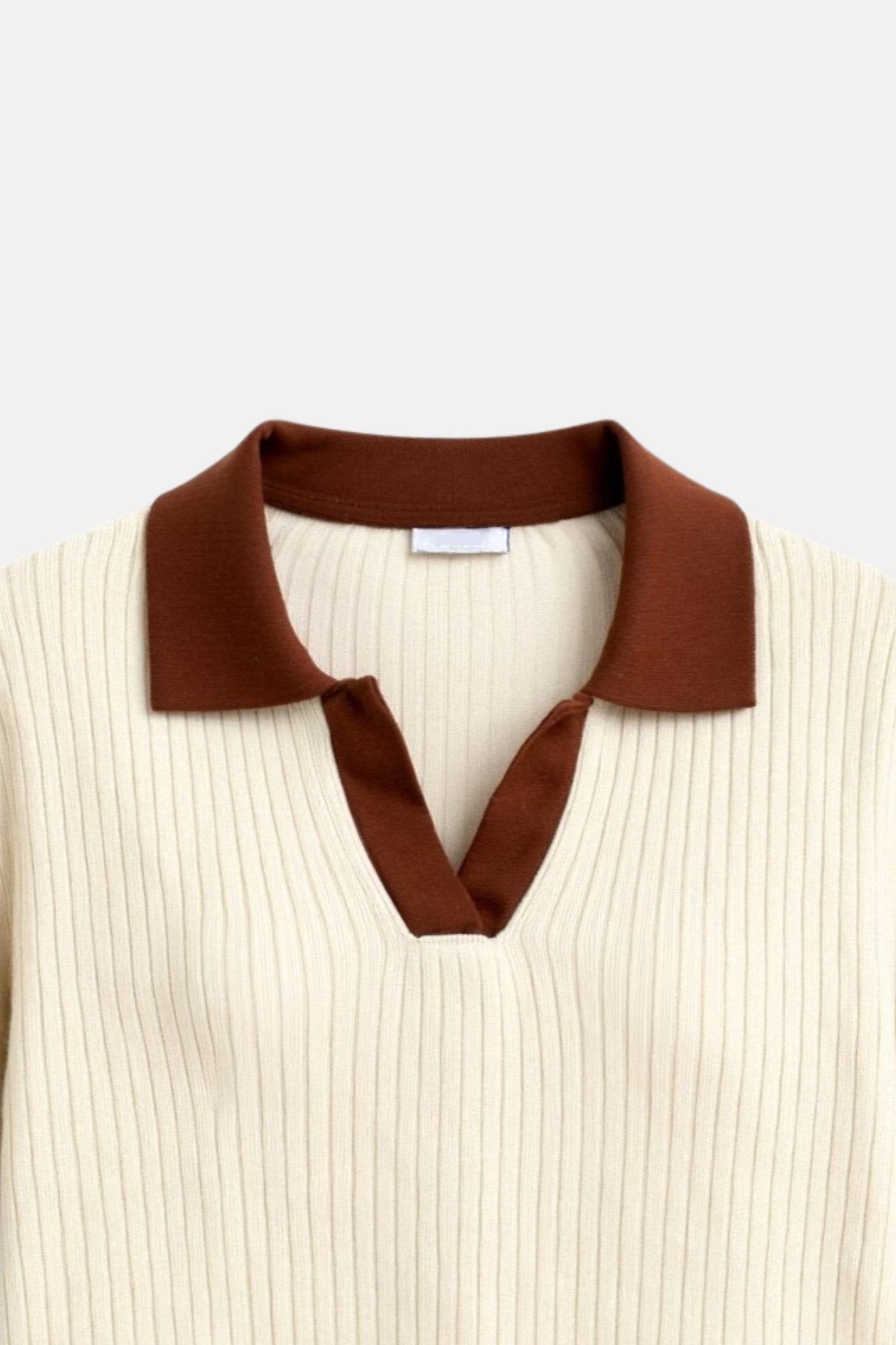 Dames Polo Kleurblok Met Gekotte Kraag 6