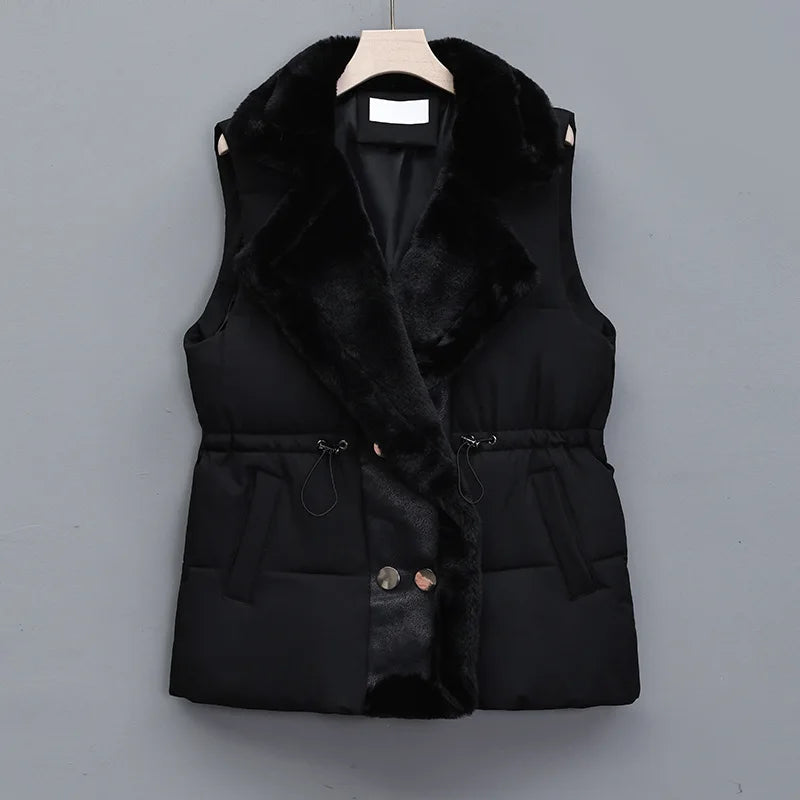 Dames Puffer Vest met Kraag en Trekkoord 1
