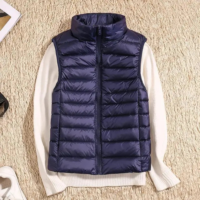 Dames Puffervest Lichtgewicht Met Ritssluiting 10