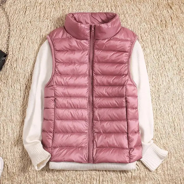 Dames Puffervest Lichtgewicht Met Ritssluiting 1