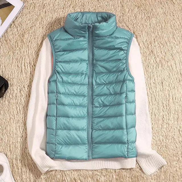 Dames Puffervest Lichtgewicht Met Ritssluiting 3