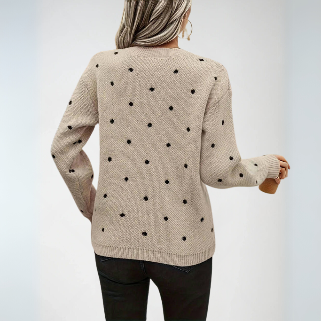 Dames Pullover Elegante Polkadot Gebreid 1