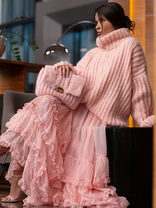 Dames Pullover Trui Met Lange Mouwen Fluffy 0