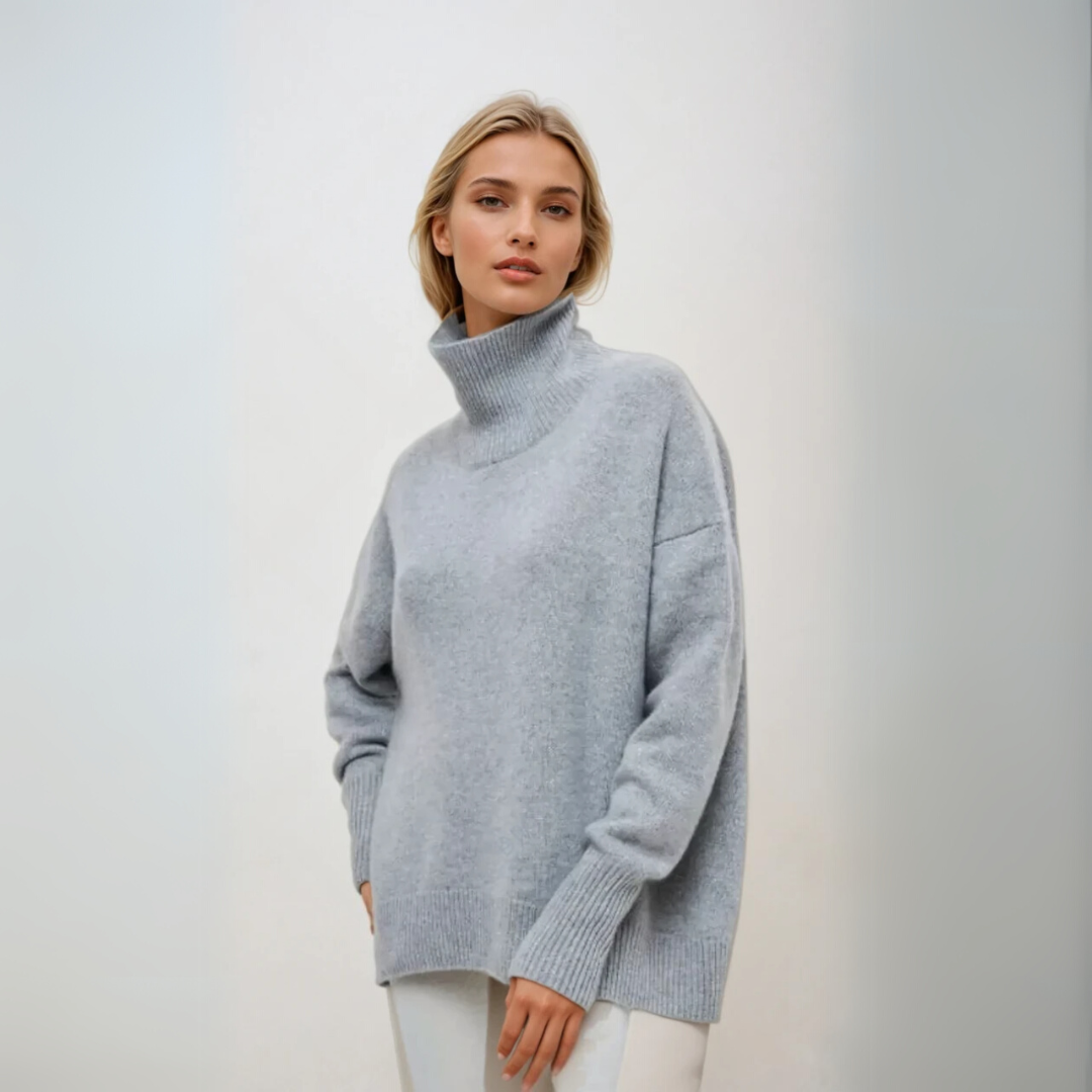 Dames Pullover Turtleneck Elegante Gebreide Stof 1