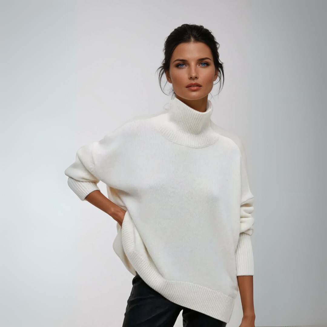 Dames Pullover Turtleneck Elegante Gebreide Stof 2
