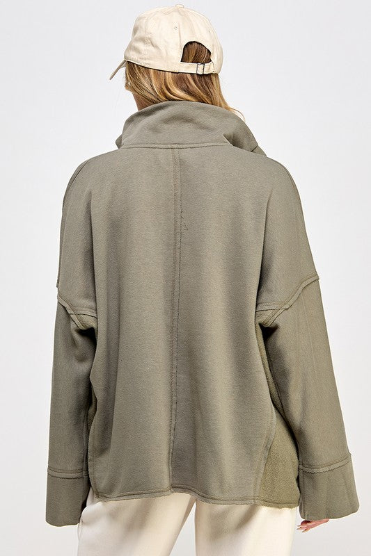 Dames Pullover V-Hals Dolman Mouwen Katoen 2