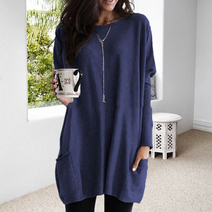 Dames Pullover met Lange Mouwen en Zak 1