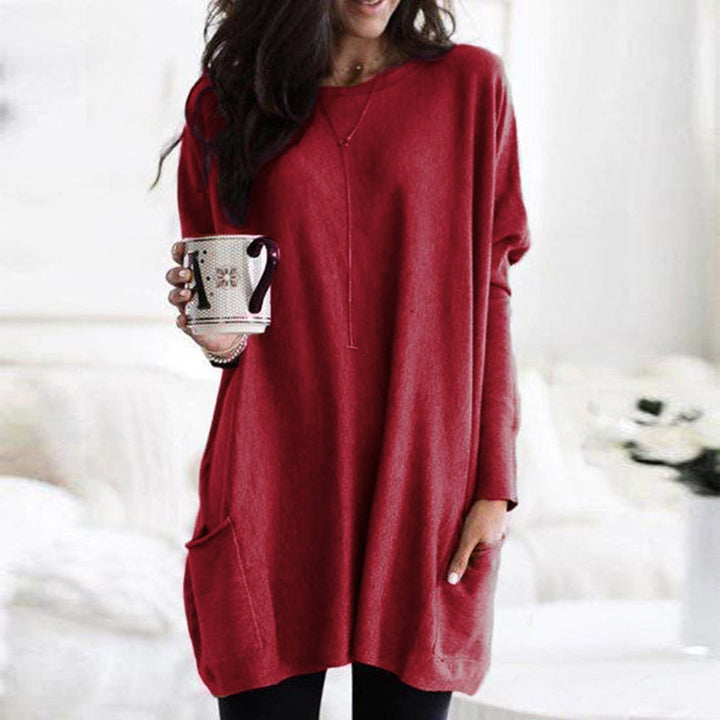 Dames Pullover met Lange Mouwen en Zak 2