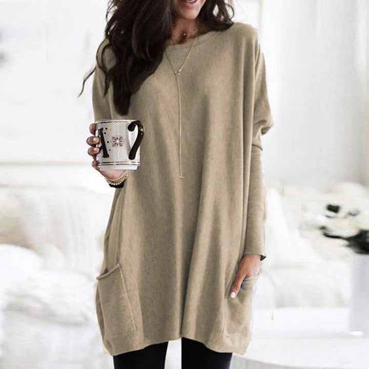 Dames Pullover met Lange Mouwen en Zak 4