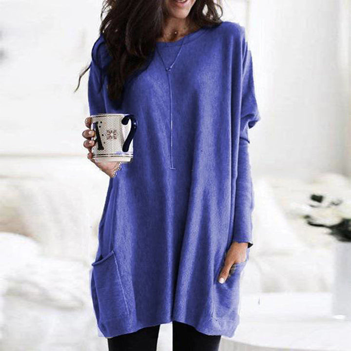 Dames Pullover met Lange Mouwen en Zak 8