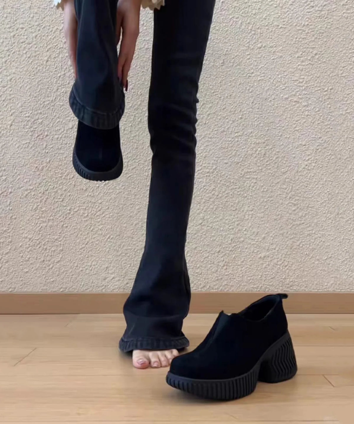 Dames Pumps Ronde Neus Vintage Stijl Met Dikke Hak 4