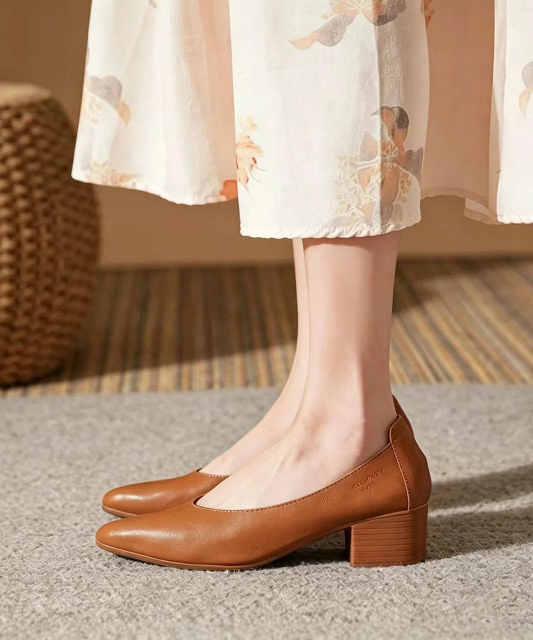 Dames Pumps Spitse Neus Met Blokhak 2