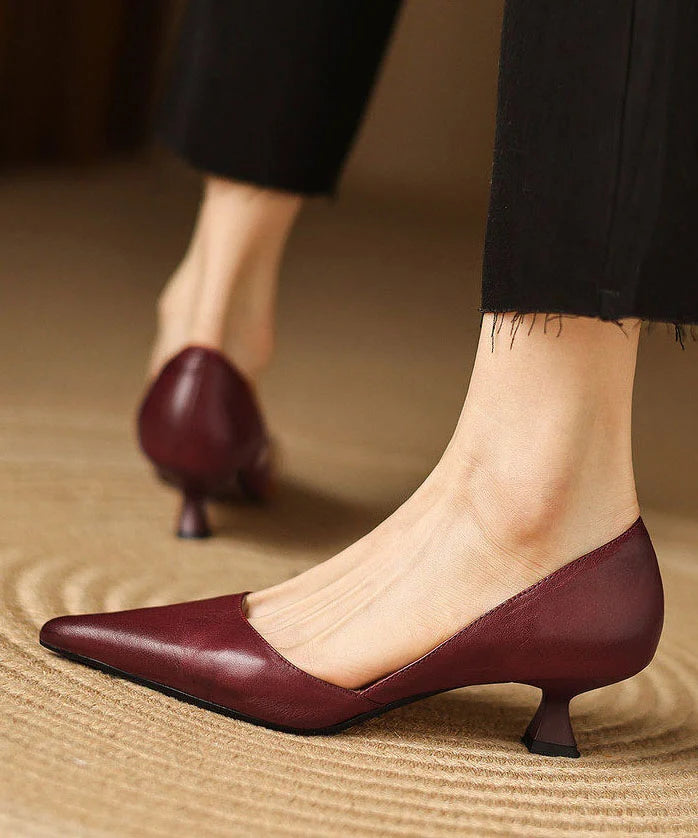 Dames Pumps met Spitse Neus en Kittenhak 2