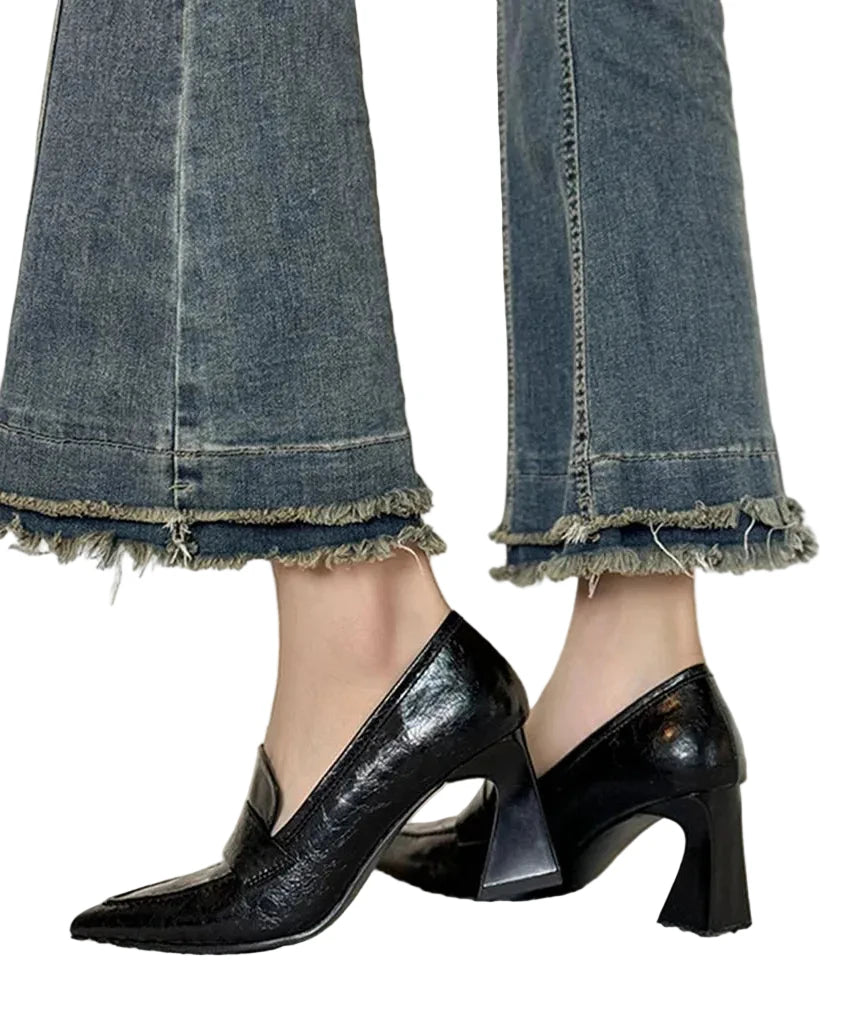 Dames Pumps met Spitse Neus en Stevige Hak 1