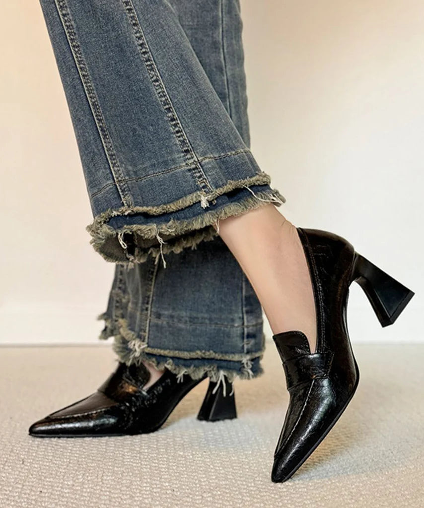 Dames Pumps met Spitse Neus en Stevige Hak 3