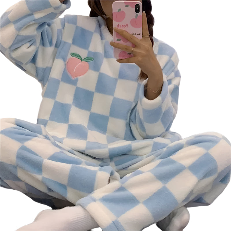 Dames Pyjama Set Zacht Katoen Comfortabel Elegante Pasvorm 0