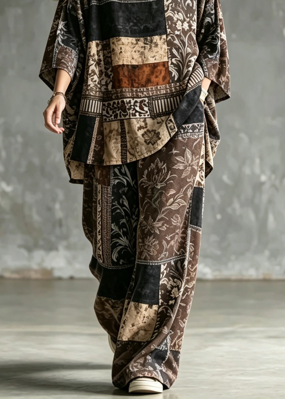 Dames Pyjama Set met O-hals en Print Comfortabel 3