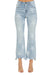Dames Rechstreeks Jeans Met Sterrenprint Hoge Taille Licht Denim 0