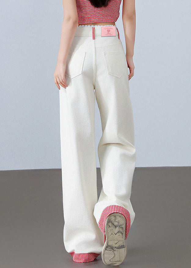 Dames Rechte Broek Geborduurd 3