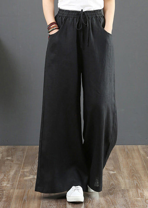 Dames Rechte Broek Met Tailleband En Zakken 2