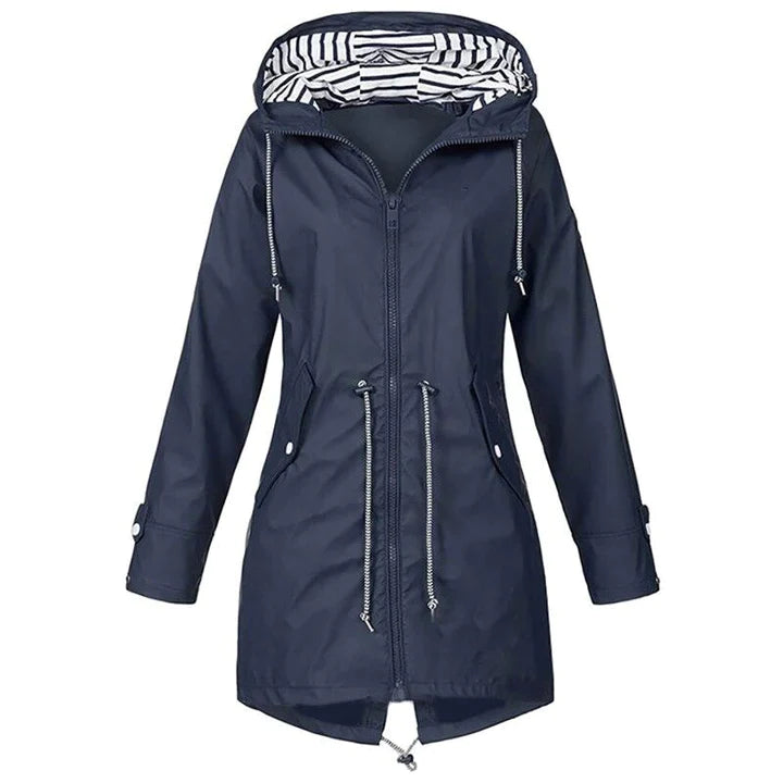 Dames Regnjack met Verstelbare Taille en Tweewegluiting 2
