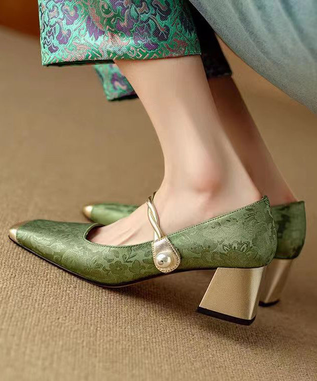 Dames Retro Loafers met Dikke Hak 2