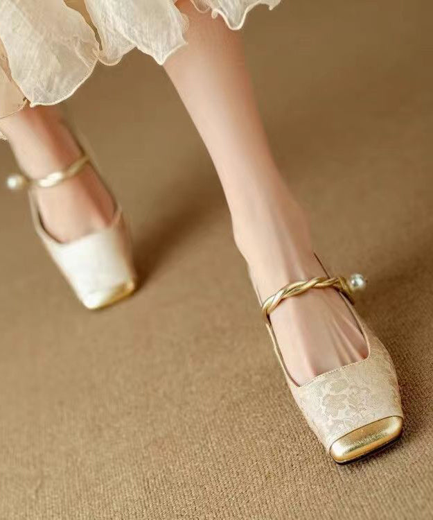 Dames Retro Loafers met Dikke Hak 3