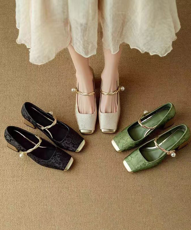 Dames Retro Loafers met Dikke Hak 4