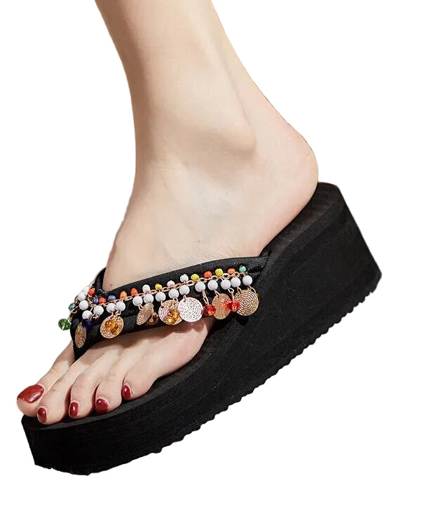 Dames Retro Sandalen met Platform en Kwastjes 3