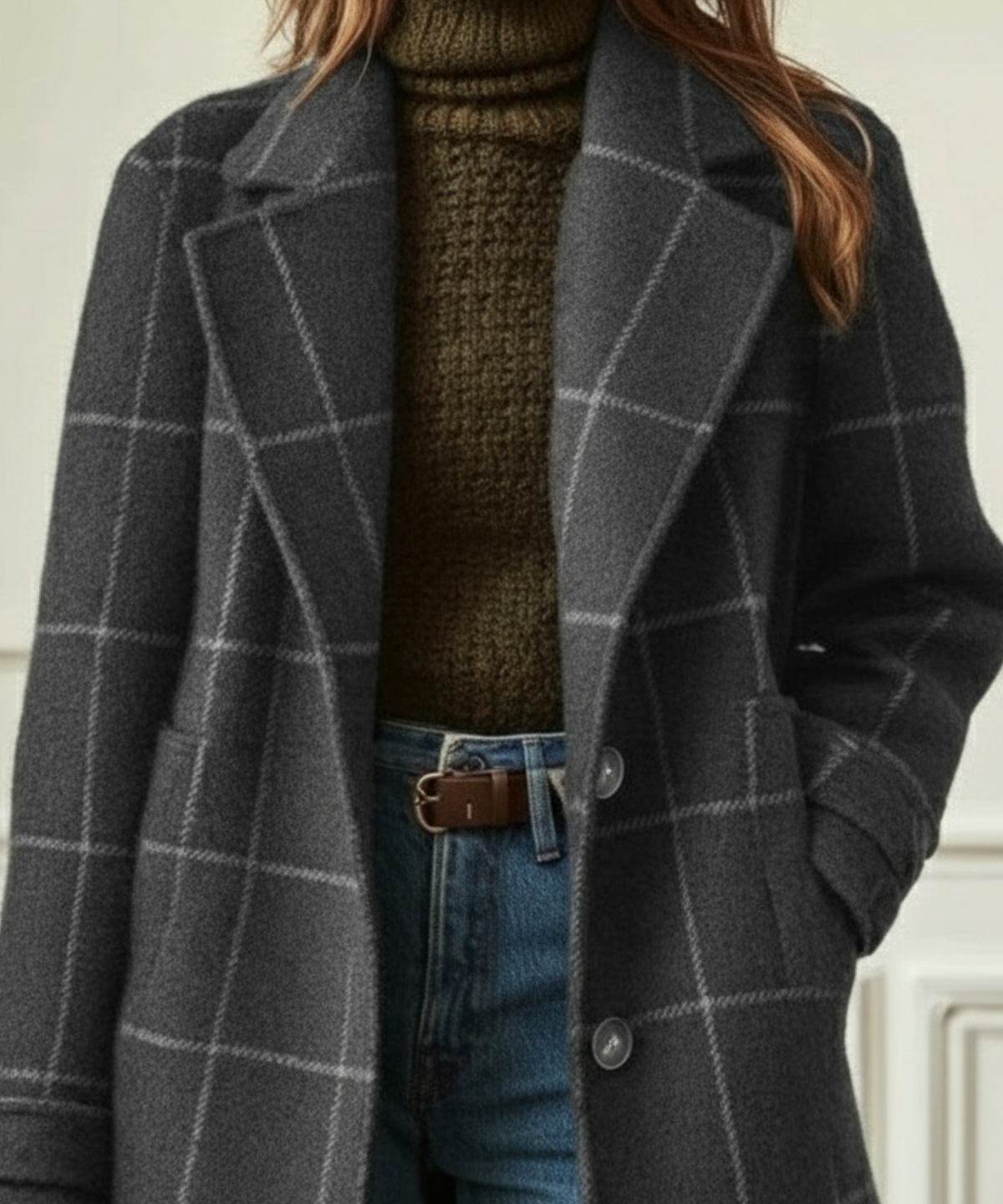 Dames Retro Tweed Jas met Reverskraag 4