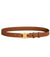 Dames Riem Zwart Leren Band met Gouden Gesp Verstelbaar Casual Formeel 8