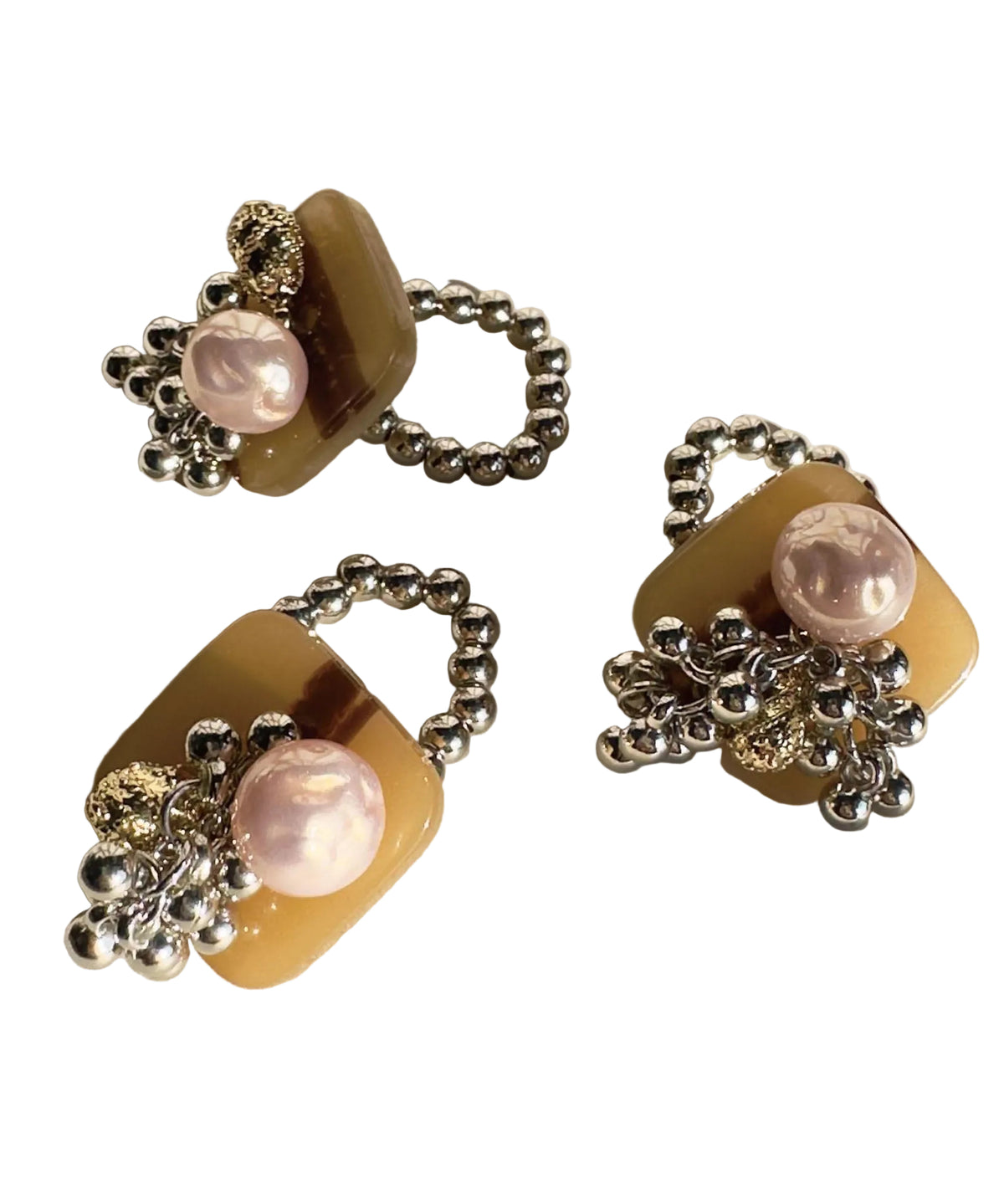 Dames Ring Onregelmatige Kralen Kwastje Design 0
