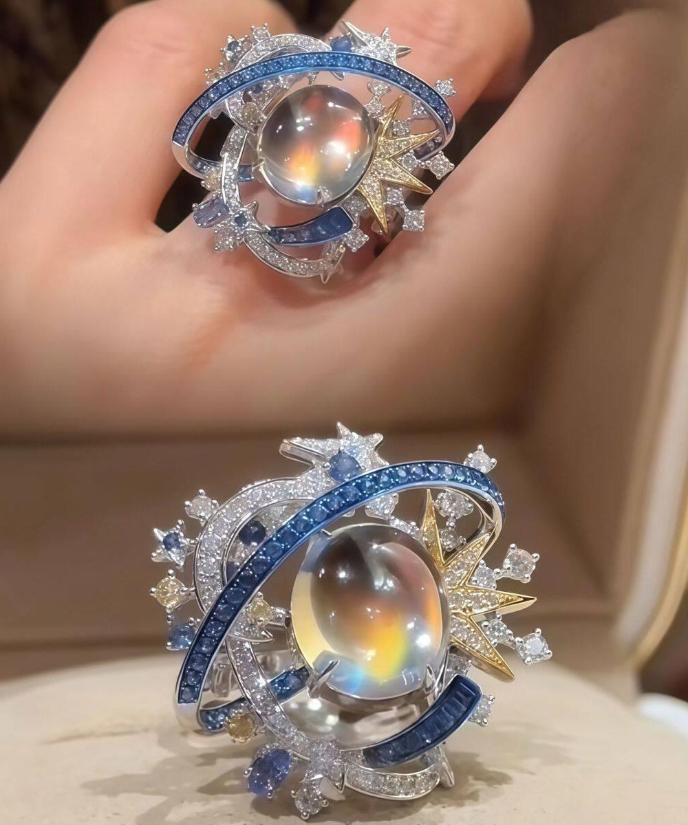 Dames Ring Set Met Sterren- en Planeetmotief 1