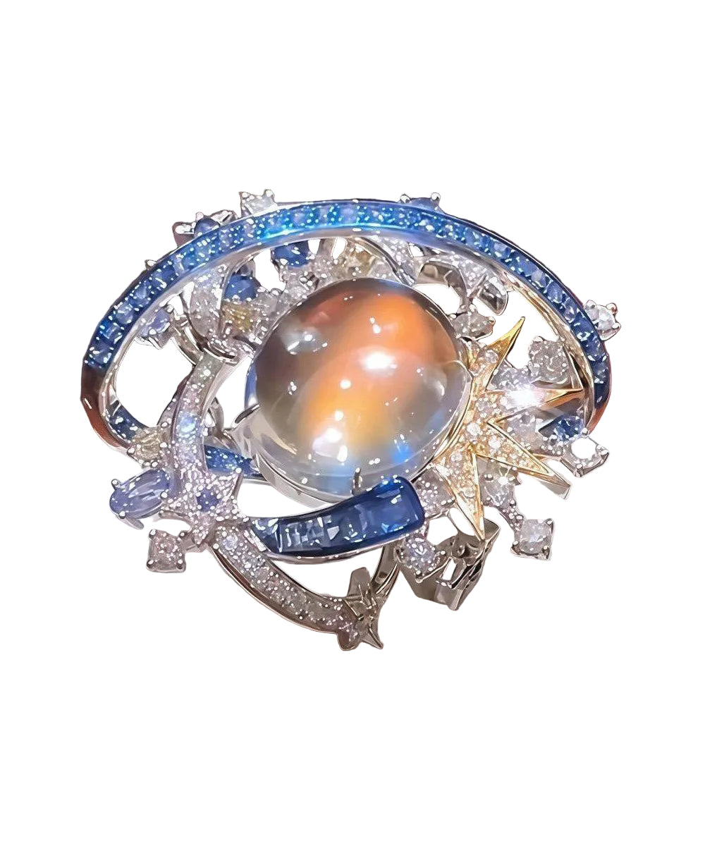 Dames Ring Set Met Sterren- en Planeetmotief 2