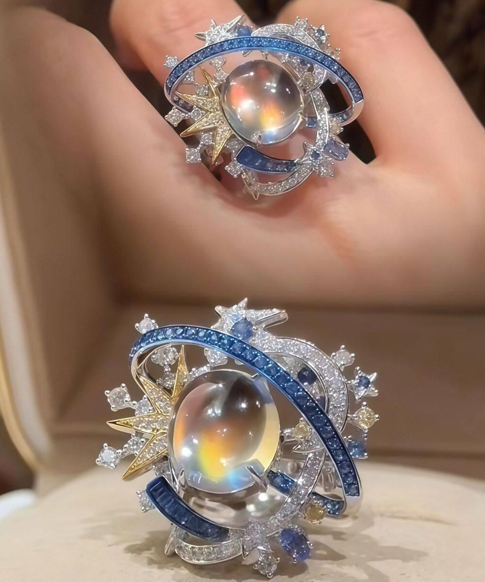 Dames Ring Set Met Sterren- en Planeetmotief 3
