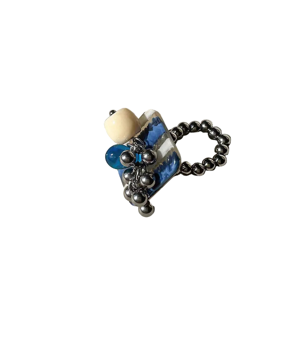 Dames Ringen Met Kwastjes Blauwe Accenten 0