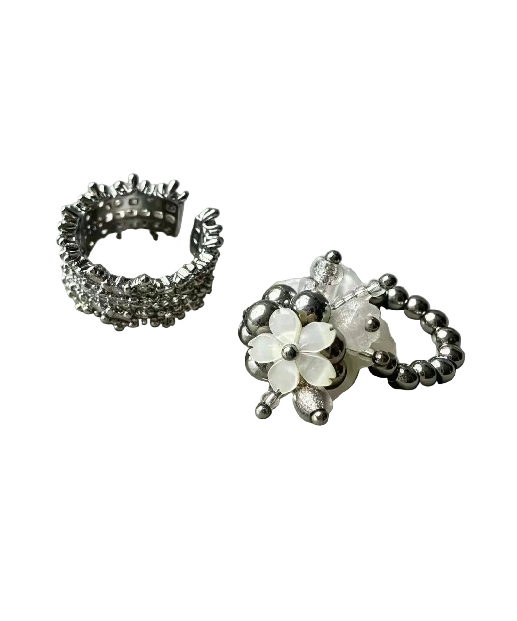 Dames Ringen Set Bloemenkralen Stretchstijl 0