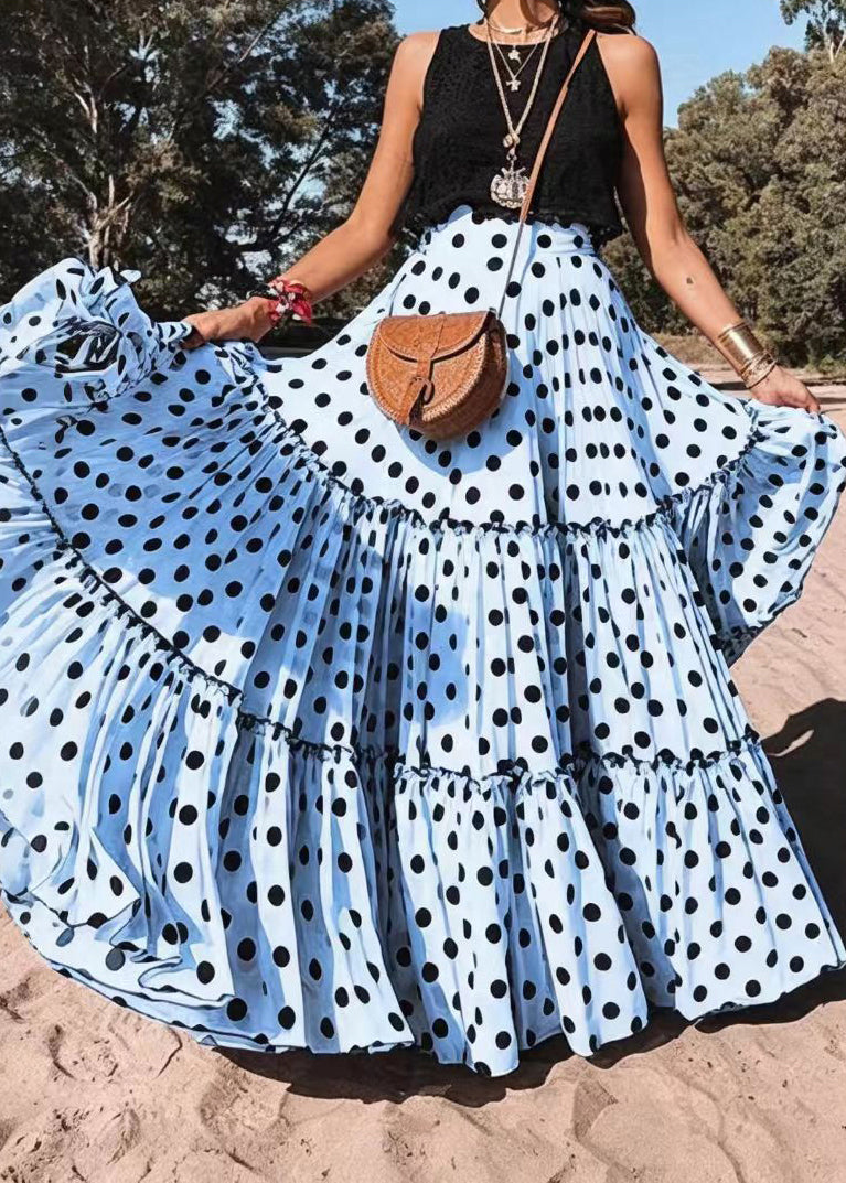 Dames Rok Losse Stippen Ruches Zomerstijl 3