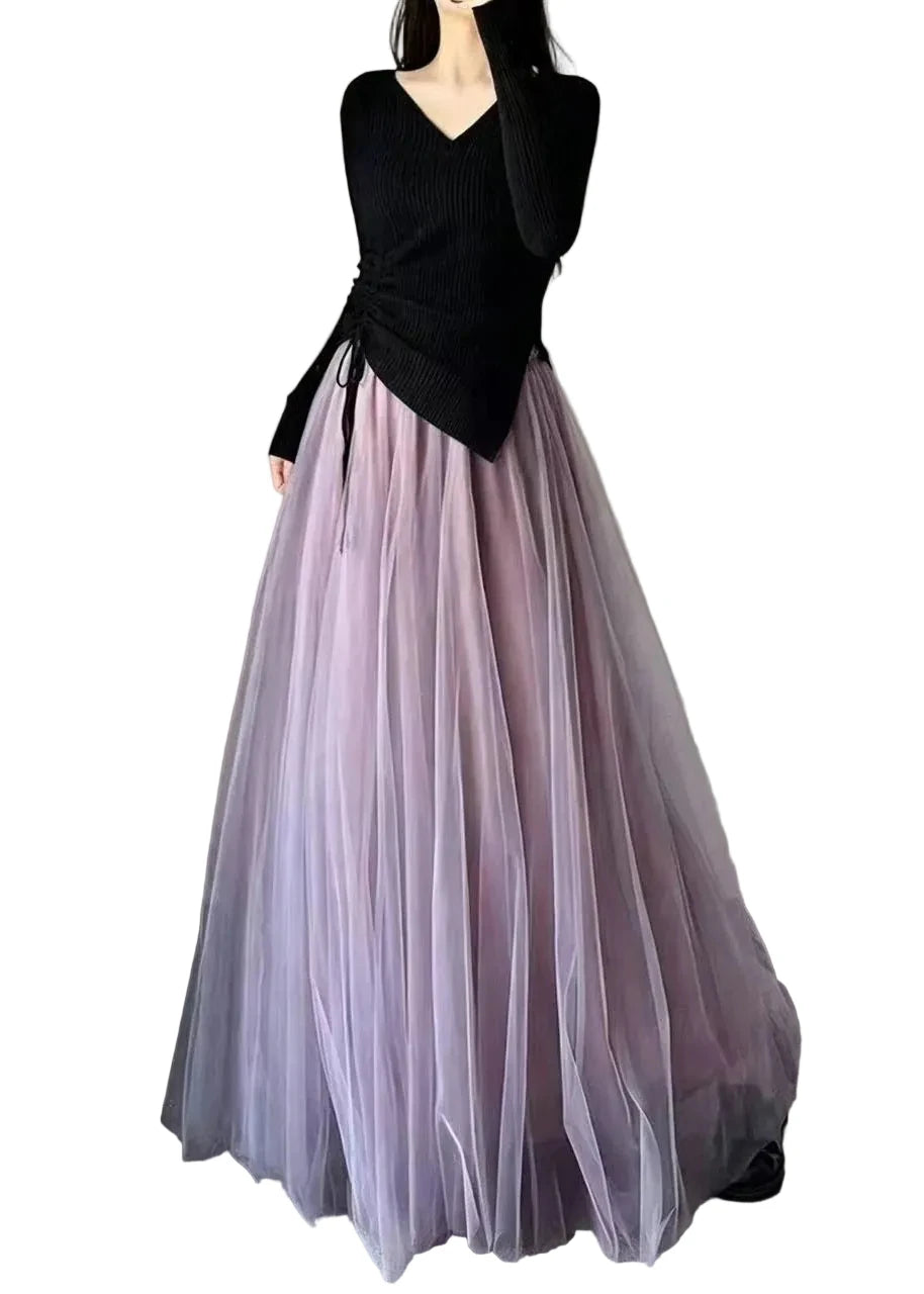 Dames Rok Tule Hoge Taille Wijde Zoom 0