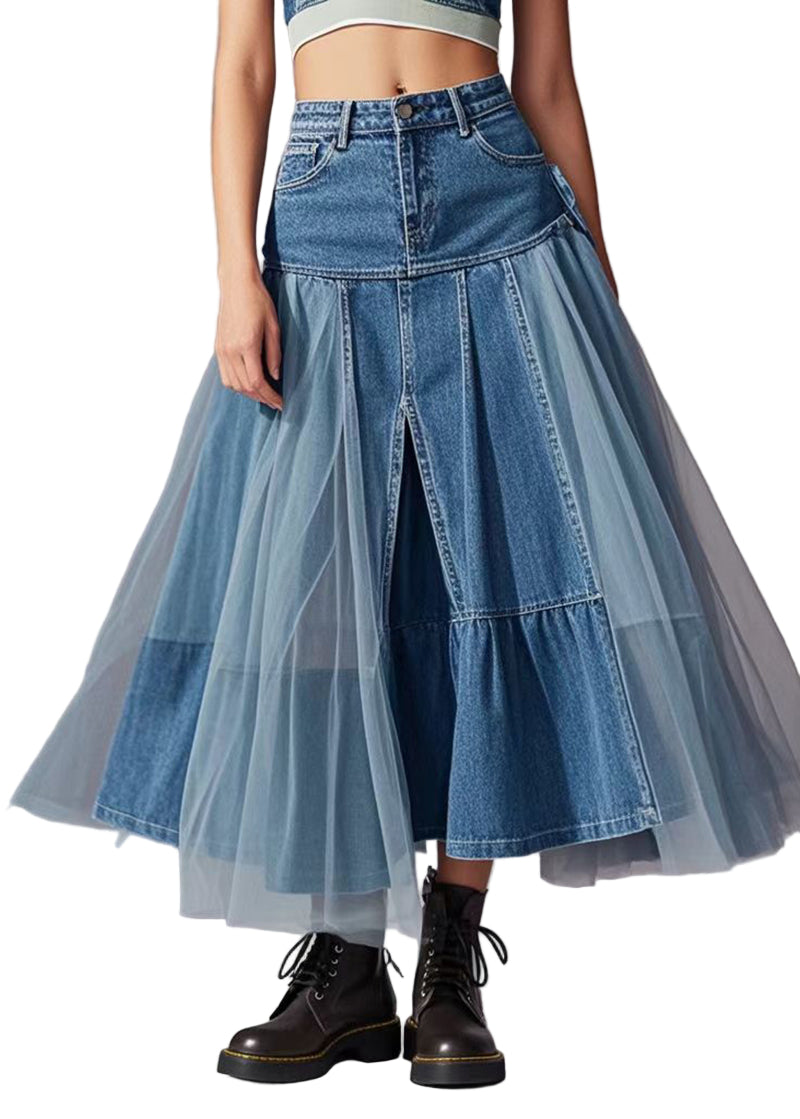 Dames Rok met Tule Accenten voor Casual en Formele Gelegenheden 0