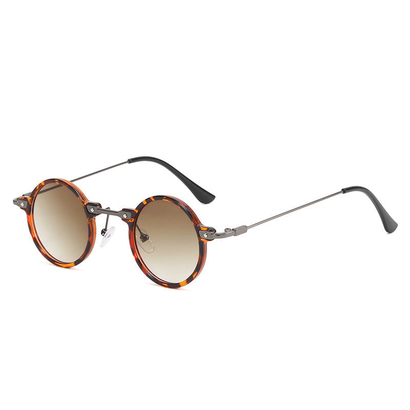 Dames Ronde Zonnebril Met Metalen Frame 7