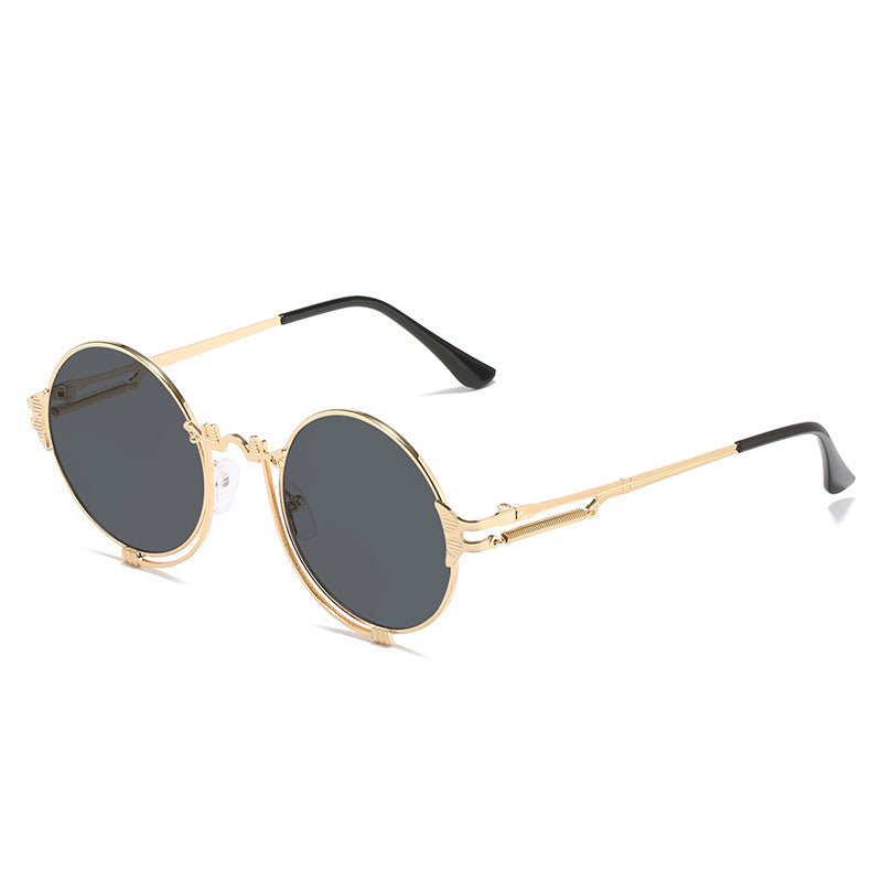 Dames Ronde Zonnebril Metalen Vintage Stijl 3