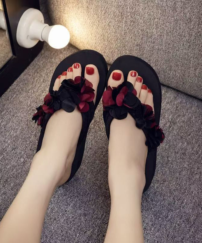 Dames Sandalen Bloem Motief Platform 2