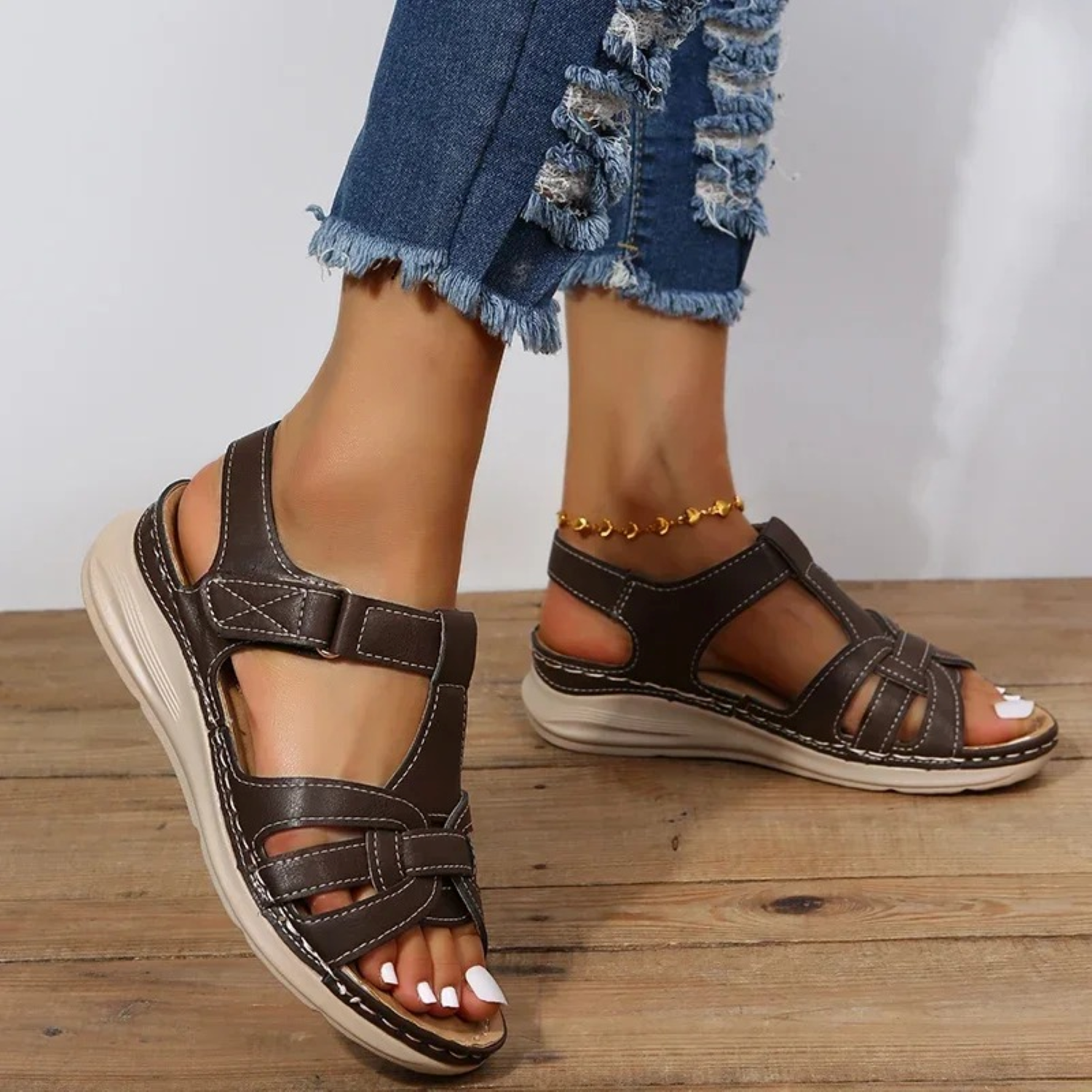 Dames Sandalen Comfortabel Met Brede Banden - Lichtgewicht Design Met Zachte Voetboogondersteuning 2