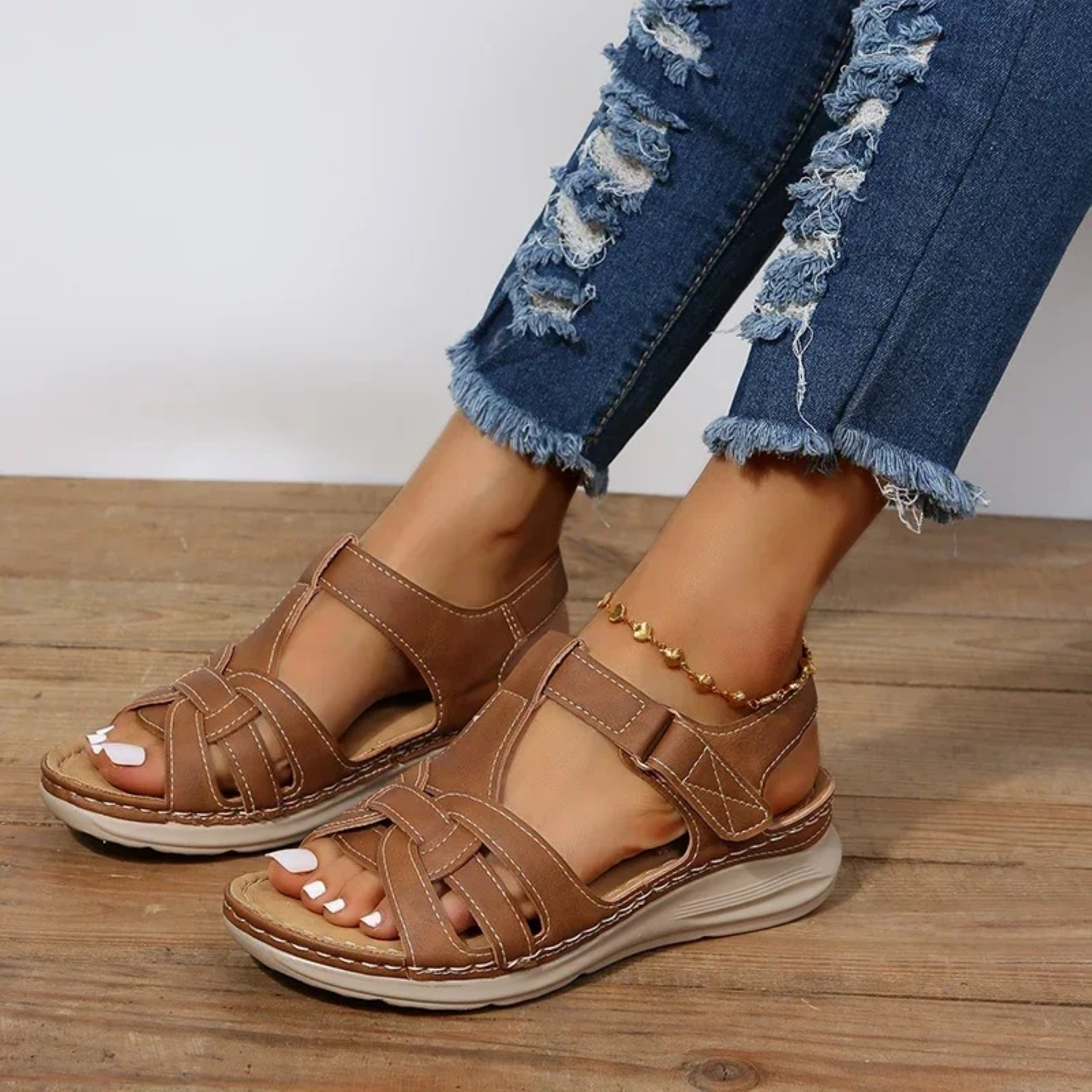Dames Sandalen Comfortabel Met Brede Banden - Lichtgewicht Design Met Zachte Voetboogondersteuning 3