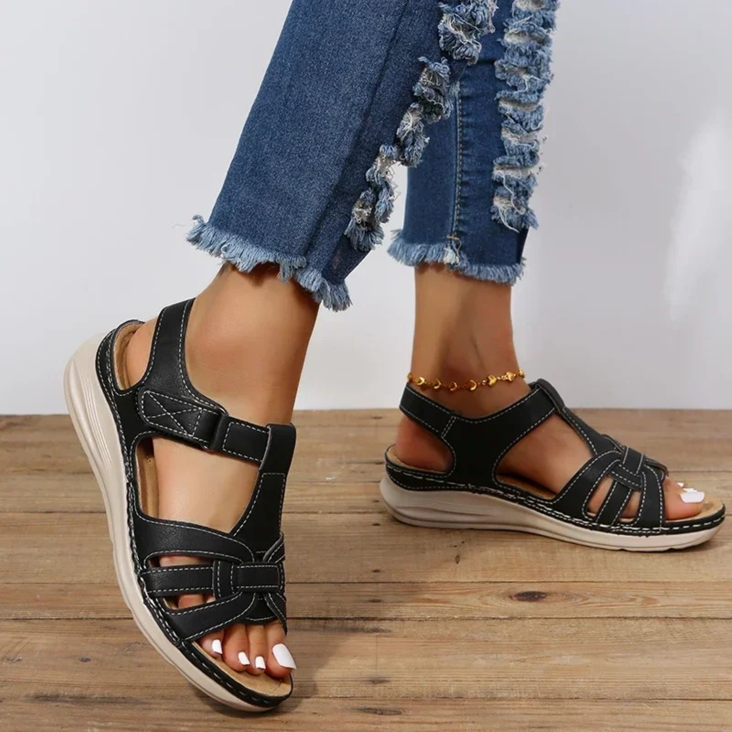 Dames Sandalen Comfortabel Met Brede Banden - Lichtgewicht Design Met Zachte Voetboogondersteuning 5