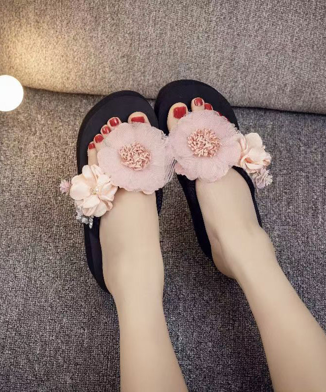 Dames Sandalen Met Bloem Motief En Platform 1