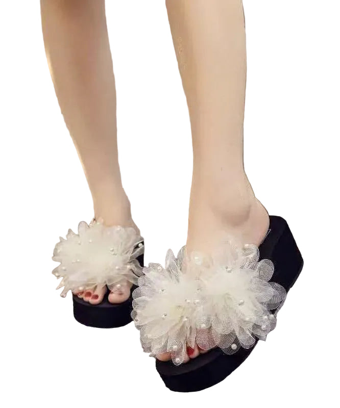 Dames Sandalen Met Bloem Motief En Platform 3
