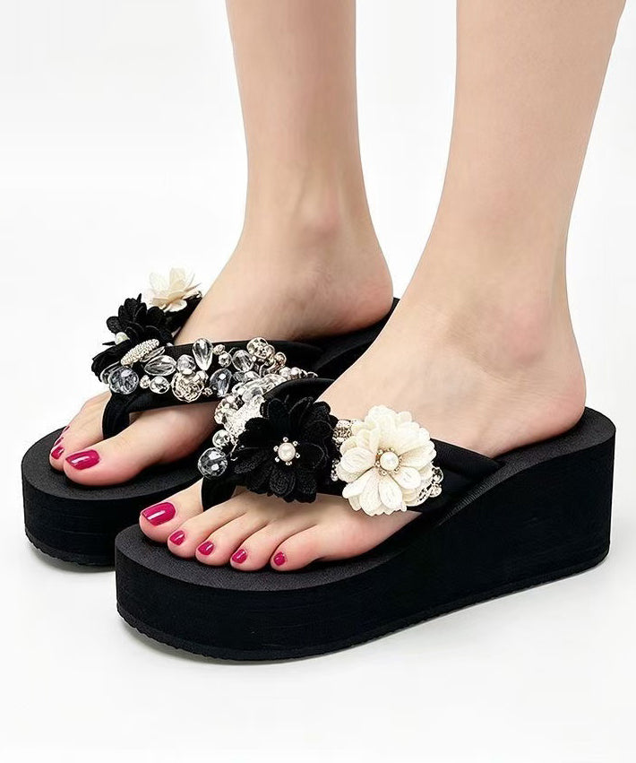 Dames Sandalen Met Bloem Motief En Platformhak 1